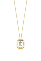 14ct Gold Stone E Initial Necklace