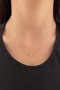 14ct Gold Stone Heart Necklace  2