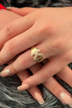 14ct Gold Stone K Initial Ring