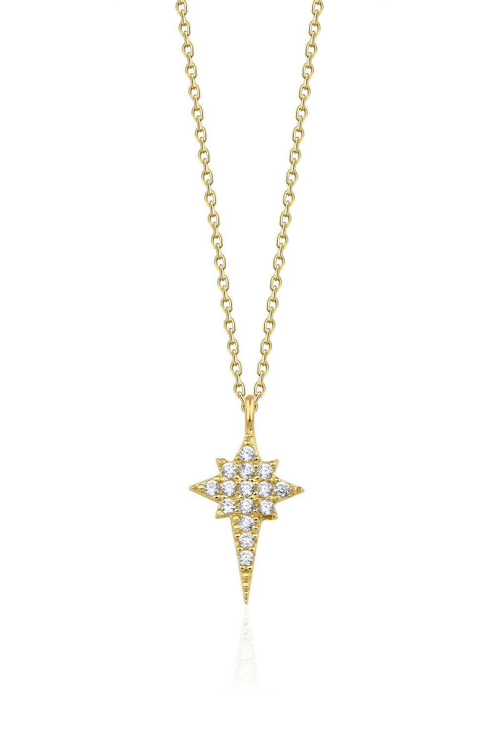 14ct Gold Stone North Star Necklace