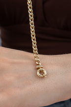 14ct Gold Stone Personalized  N Initial Letter Bracelet