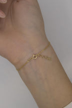 14ct Gold Stoned Heart Shape Bracelet