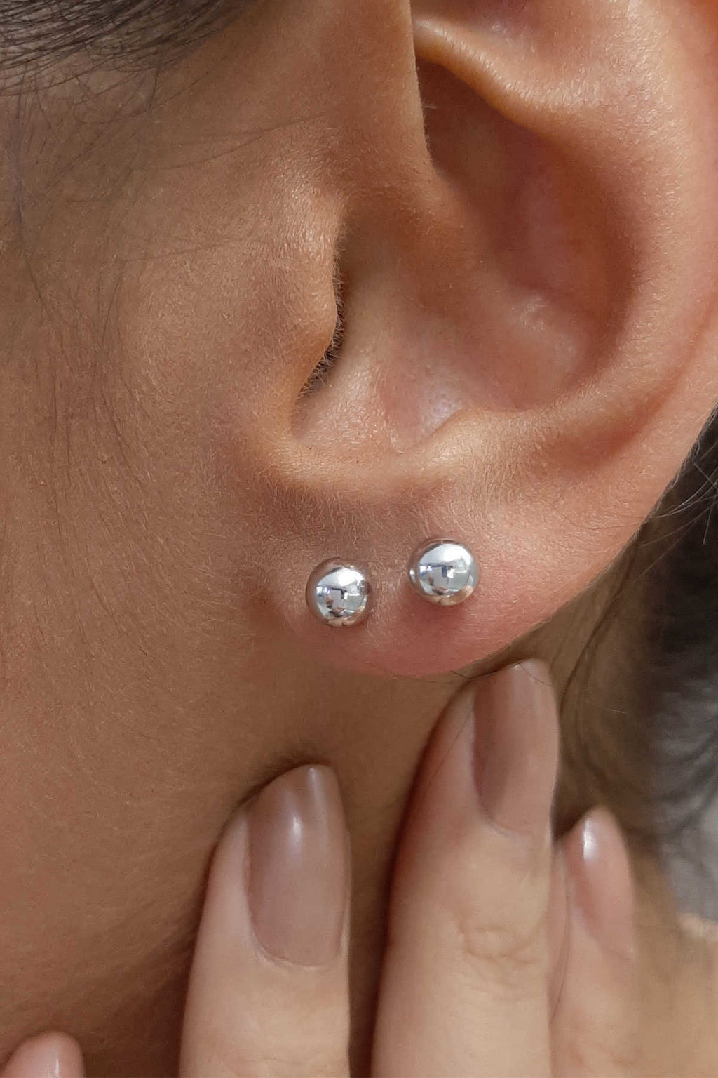 14ct Gold Stud Ball Earrings 0.173 inch