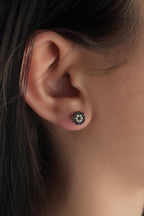 14ct Gold Stud Small Evil Eye Earrings