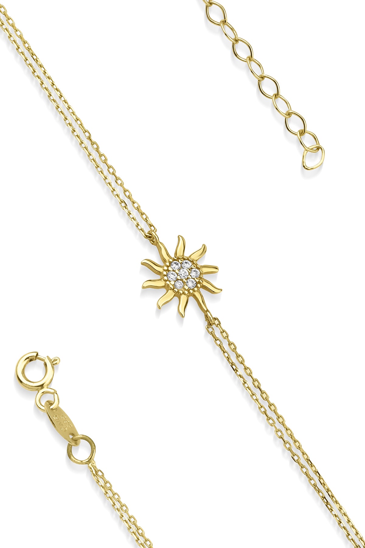 14ct Gold Sun-Detail Bracelet