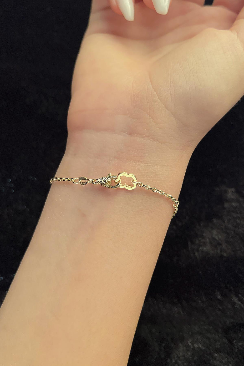 14ct Gold Sunburst Clover Bracelet