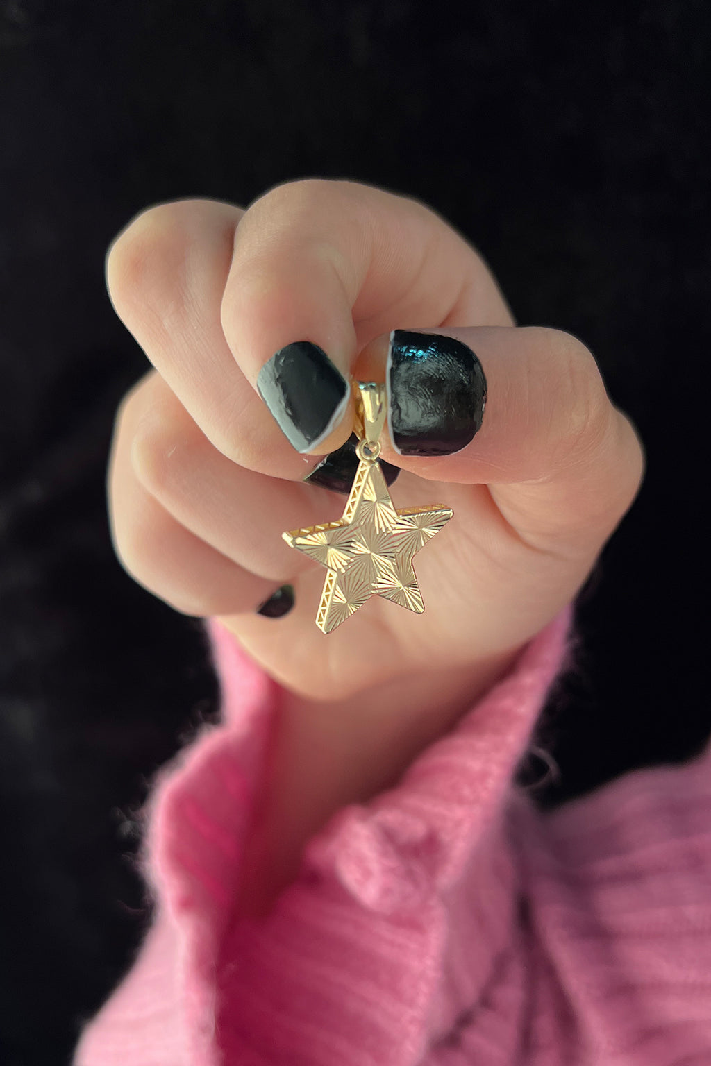 14ct Gold Sunburst Star Charm