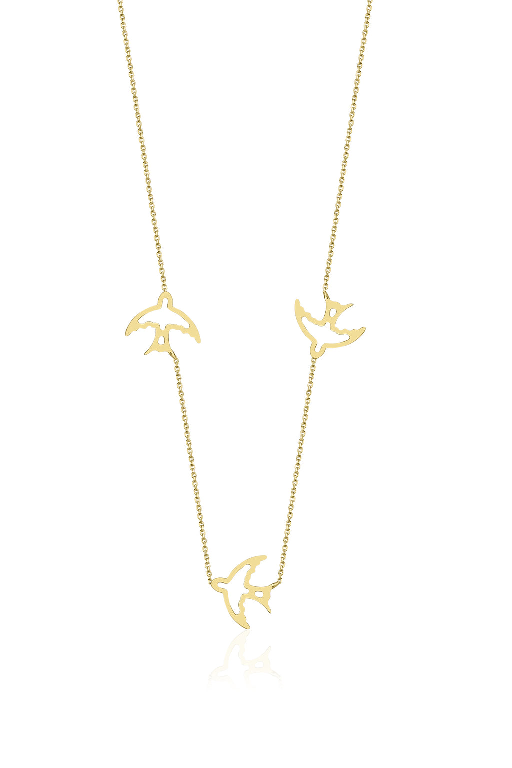 14ct Gold Swallow Necklace