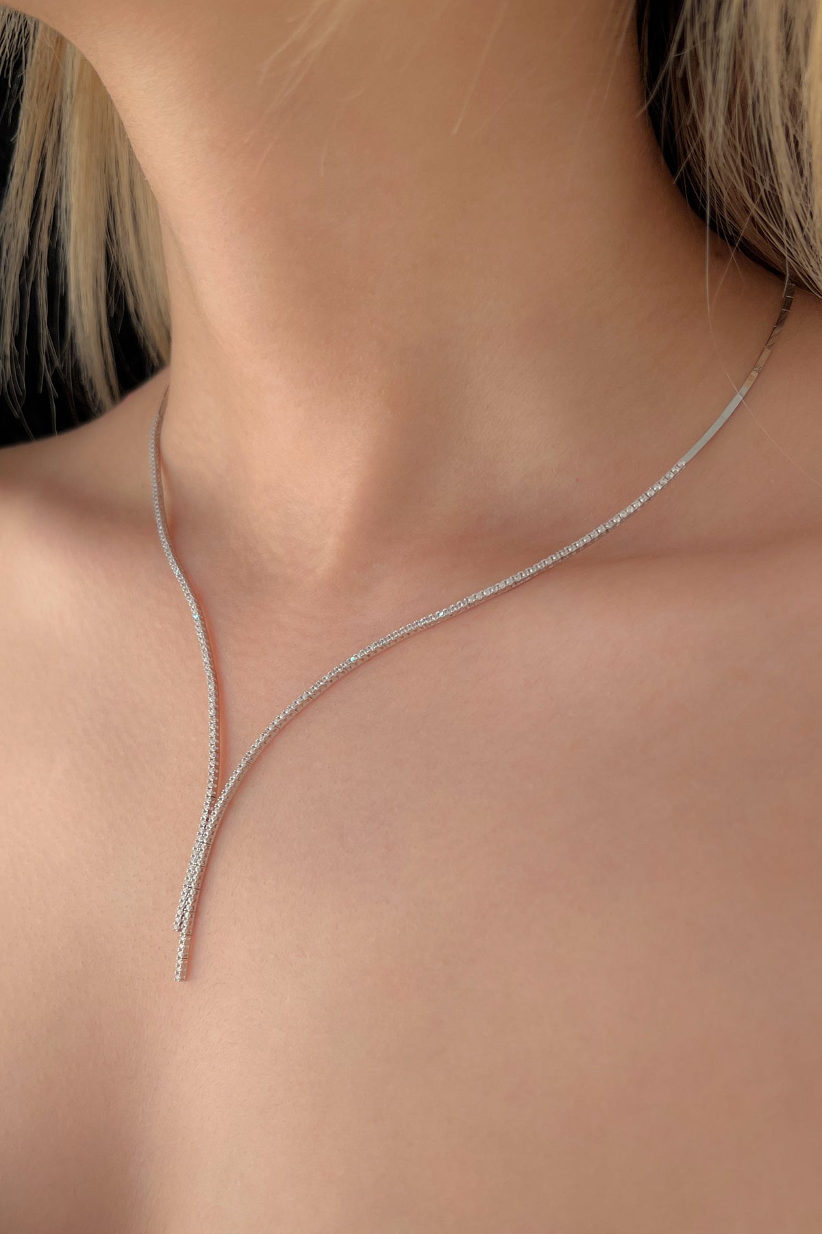 14ct Gold Tennis Necklace