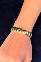 14ct Gold Thick Dome Clamp Bracelet