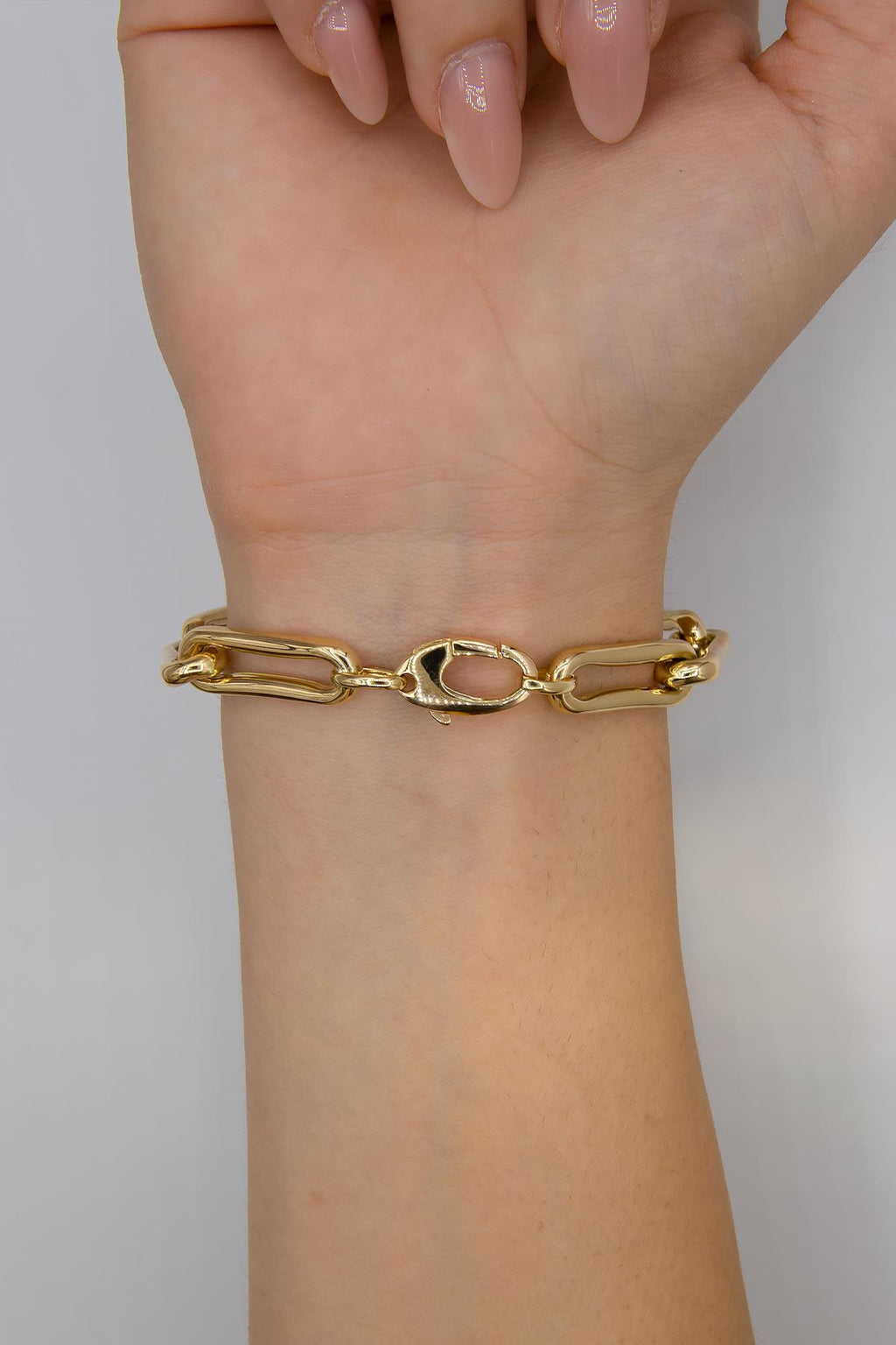 14ct Gold Thick Oval Link Bracelet