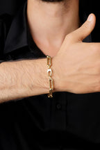 14ct Gold Thick Oval Link Bracelet