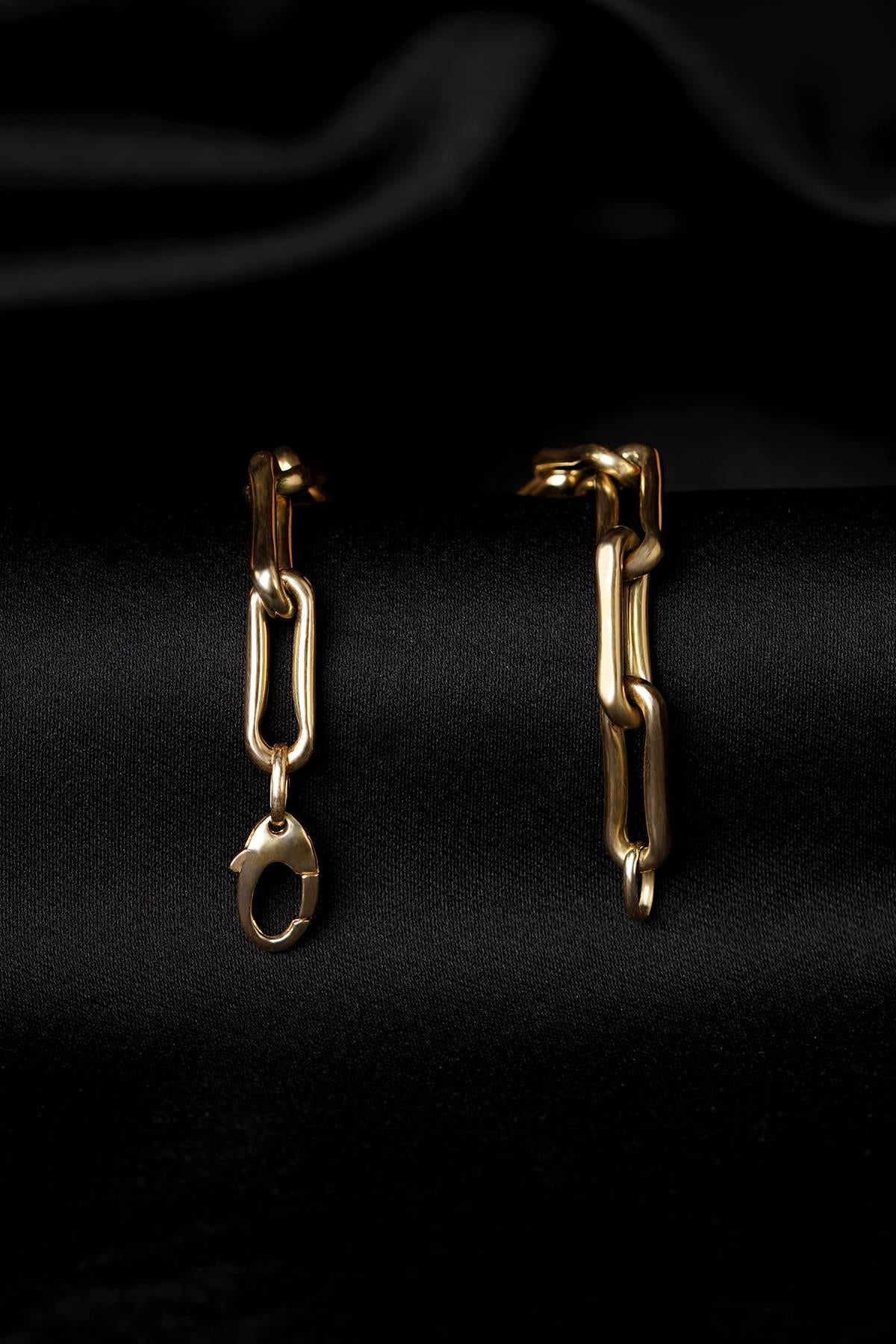 14ct Gold Thick Oval Link Bracelet