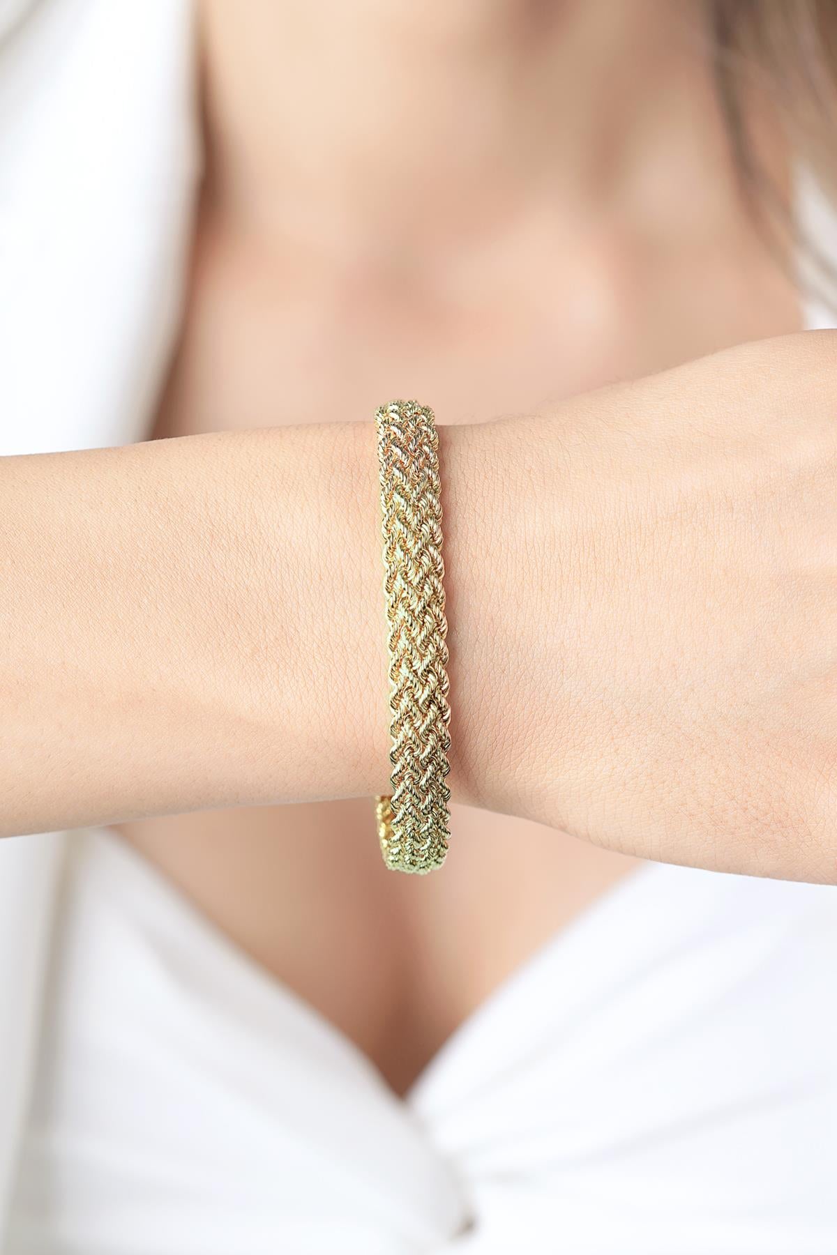 14ct Gold Thick Rope Bracelet