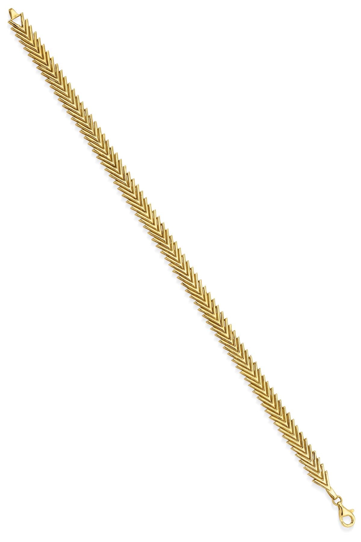 14K Gold Thin Chevron Bracelet