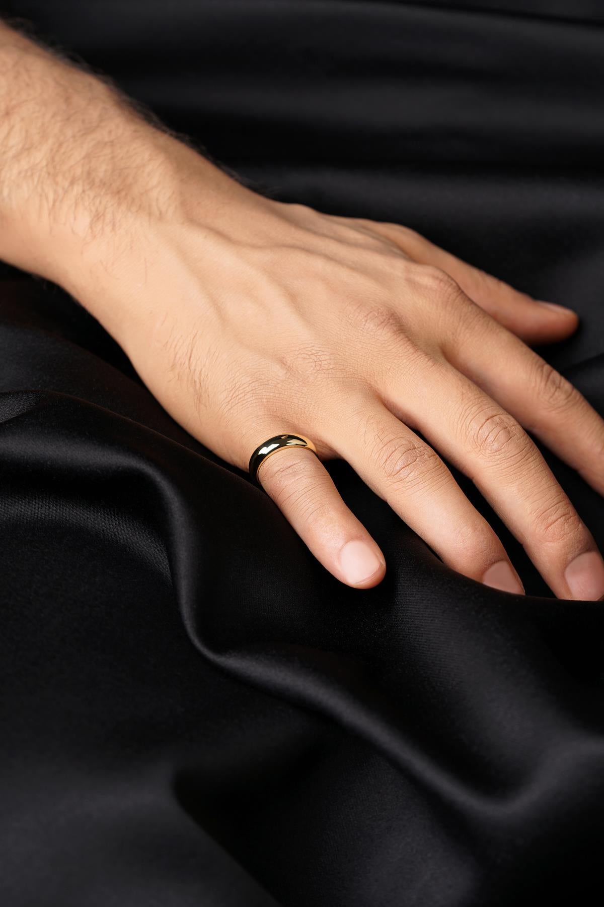 14ct Gold Thin Chunky Ring