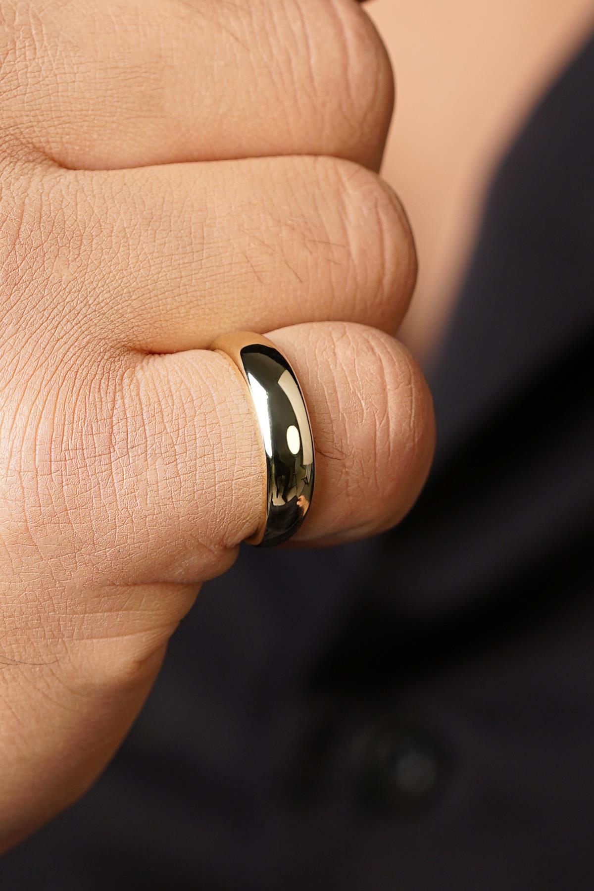 14ct Gold Thin Chunky Ring