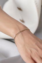 14ct Gold Thin Figaro Bracelet