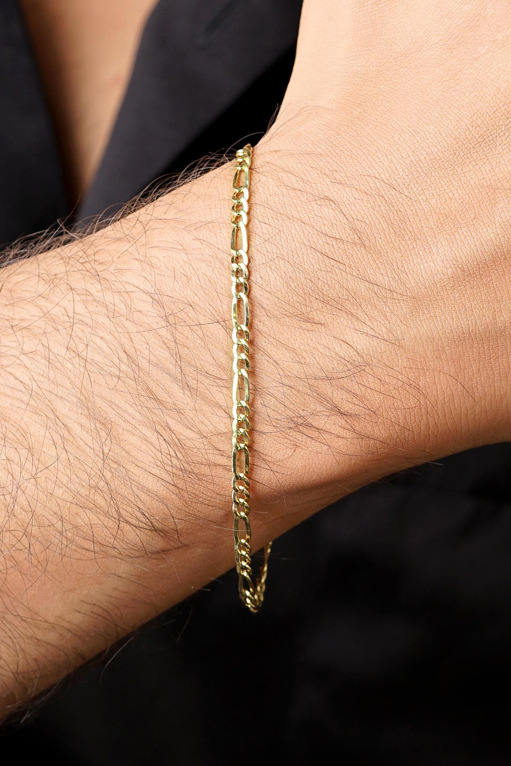 14ct Gold Thin Figaro Bracelet
