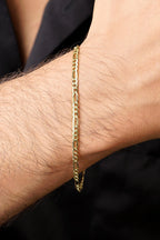 14ct Gold Thin Figaro Bracelet