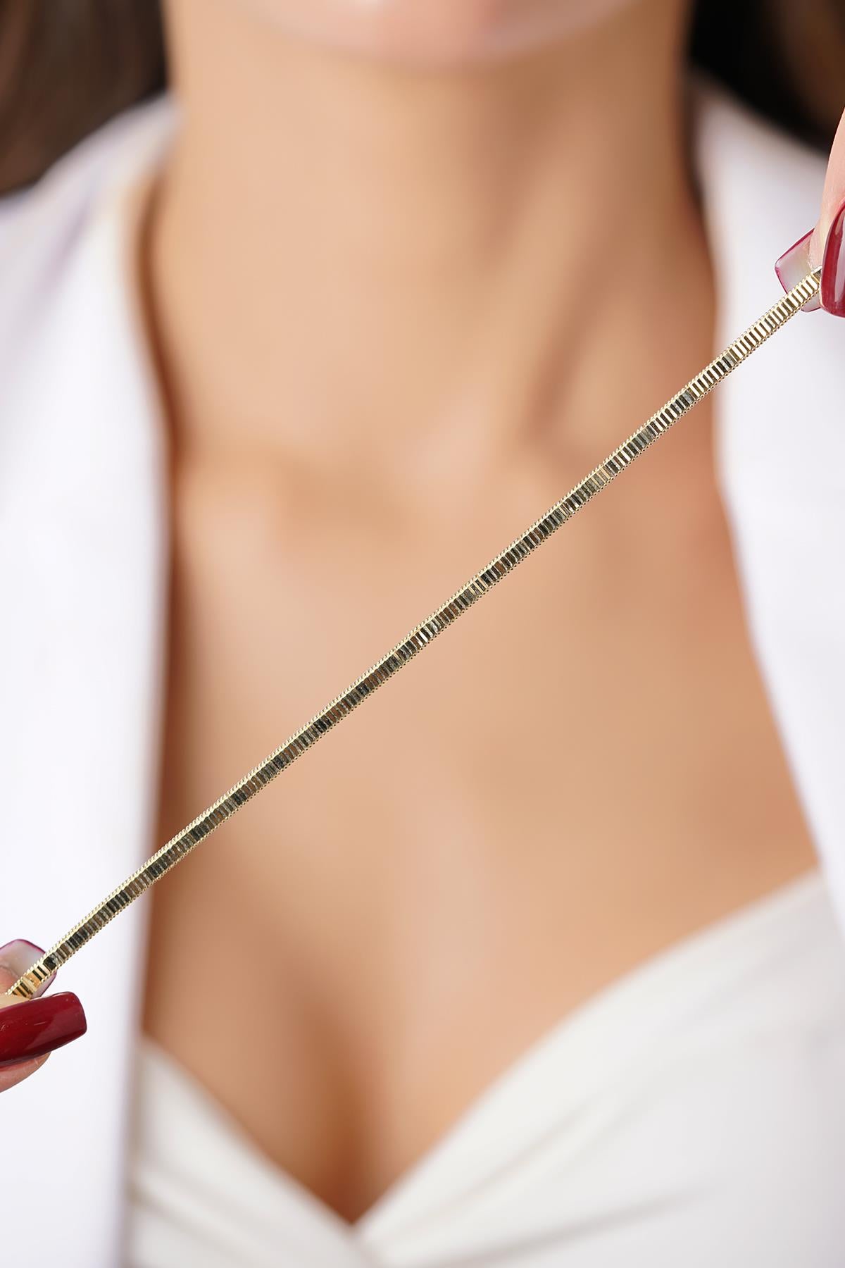 14ct Gold Thin Patterned Ajda Bracelet