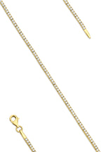 14ct Gold Thin Tennis Bracelet