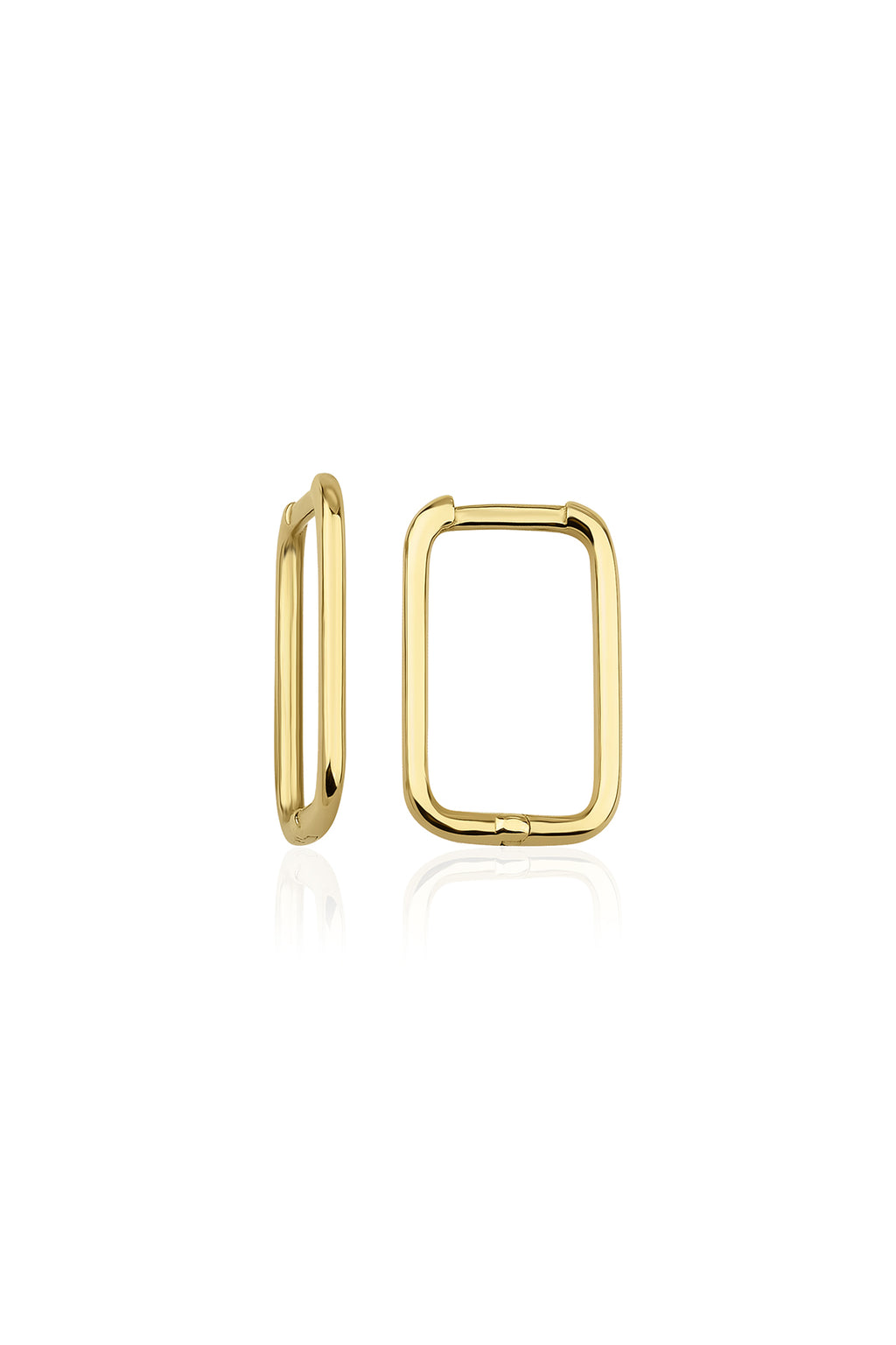 14ct Gold Thin U Shape Huggie Earrings