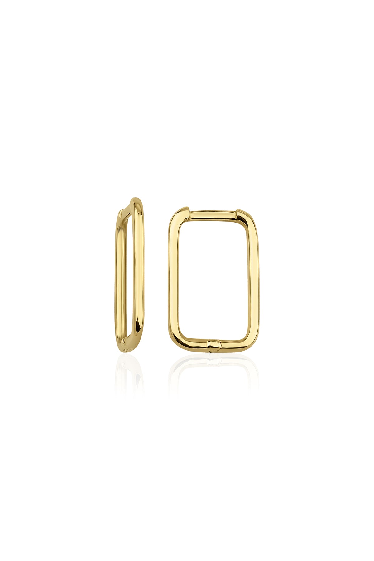 14ct Gold Thin U Shape Huggie Earrings