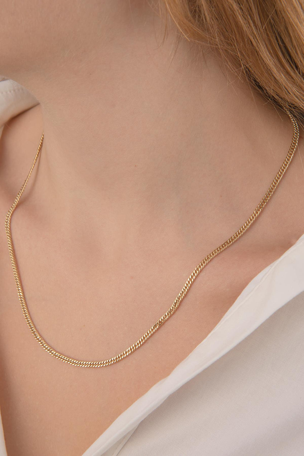 14ct Gold Tight Cuban Chain Necklace