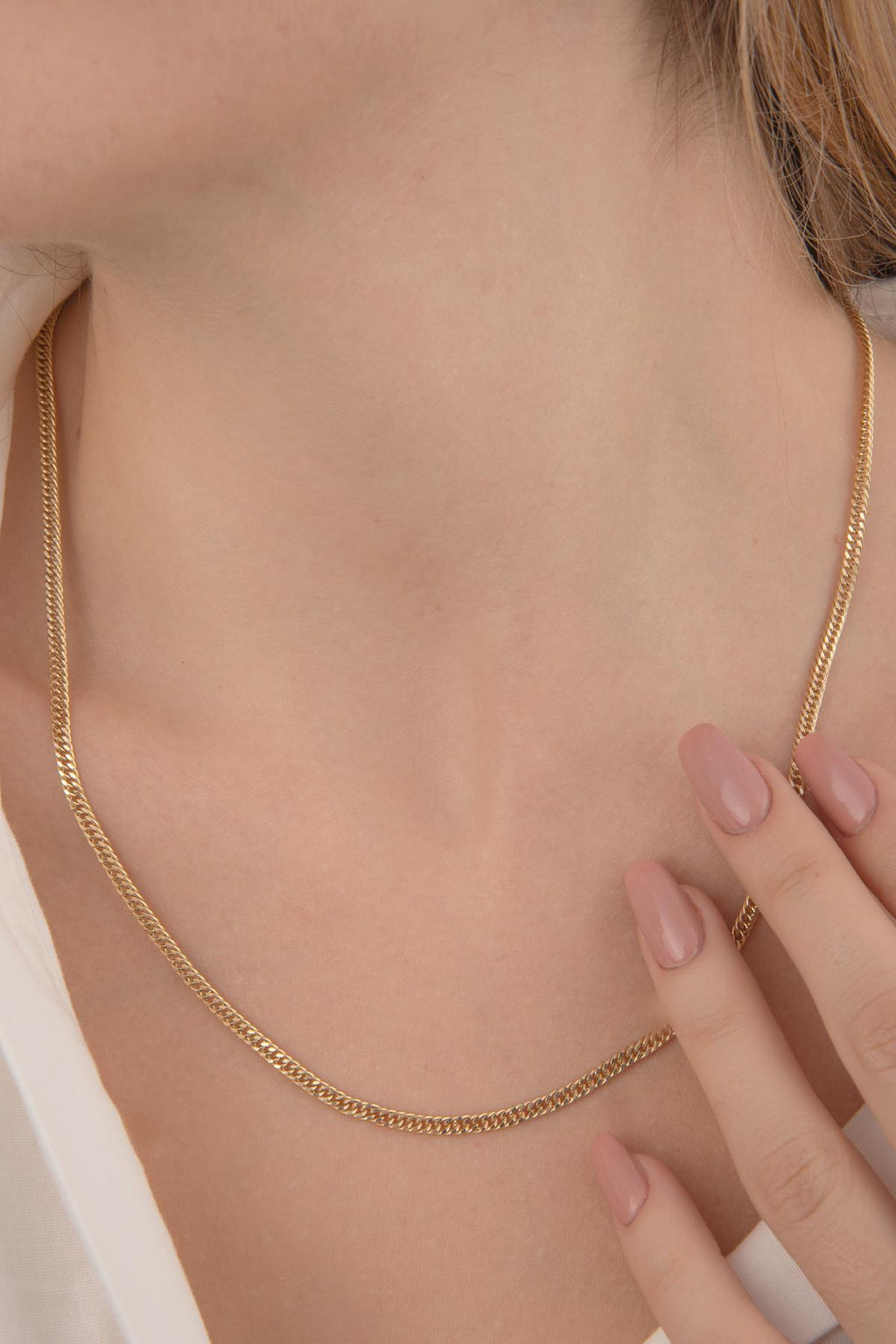 14ct Gold Tight Cuban Chain Necklace