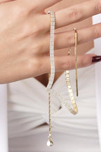 14ct Gold Triple Row Tennis Necklace