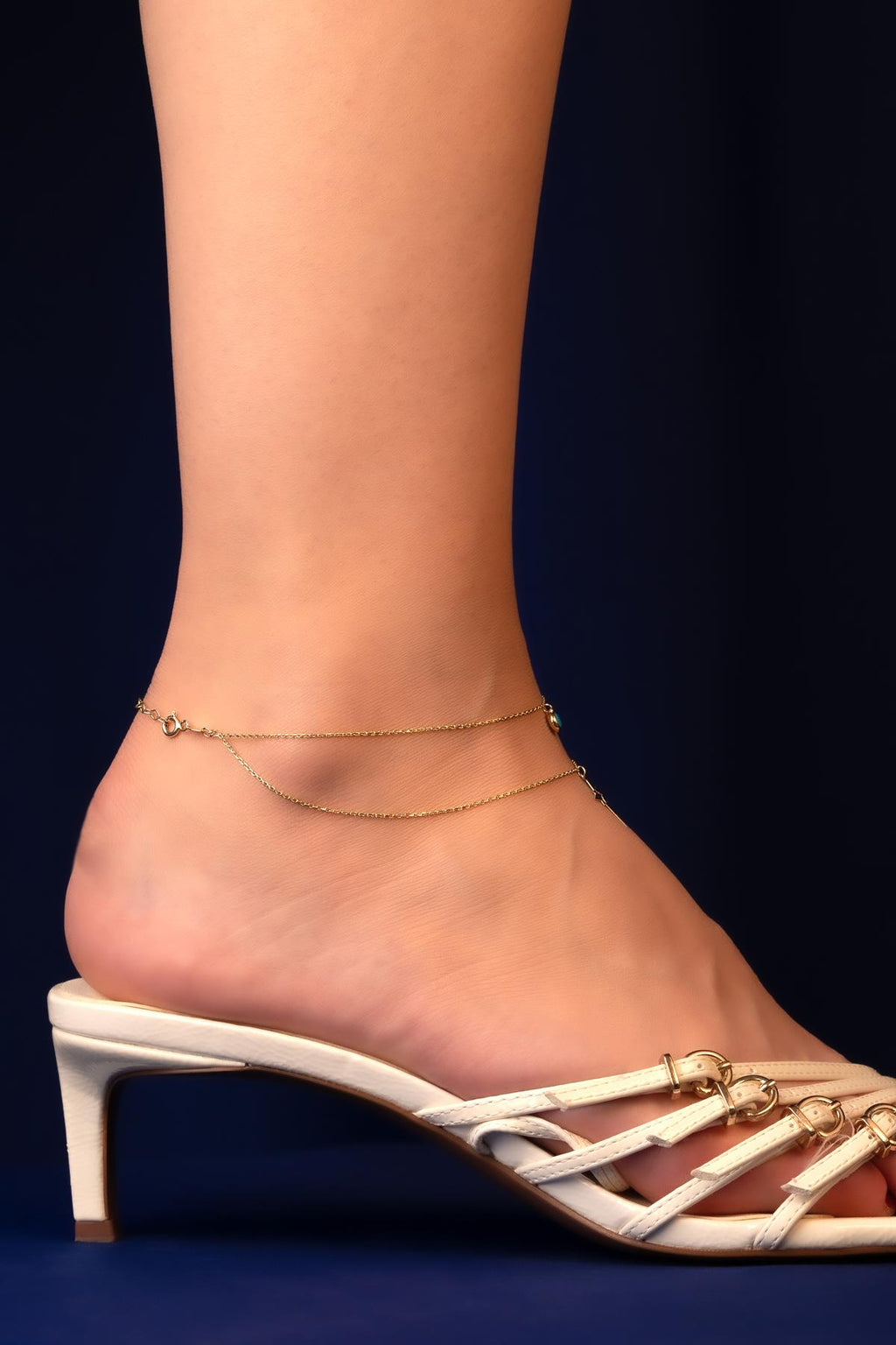 14ct Gold Turquoise Northern Glow Anklet