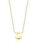 14ct Gold U Initial Necklace