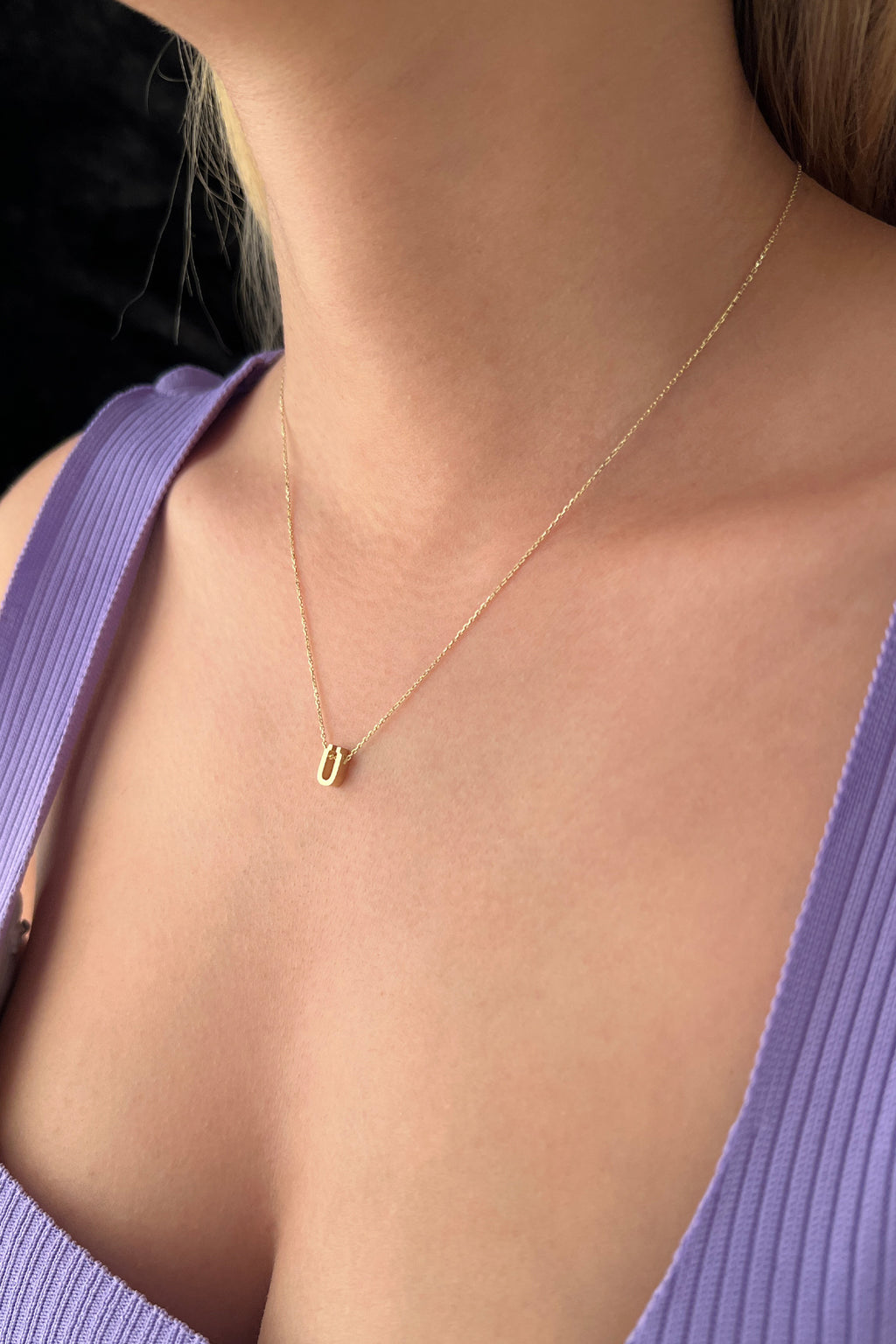 14ct Gold Ü Initial Necklace
