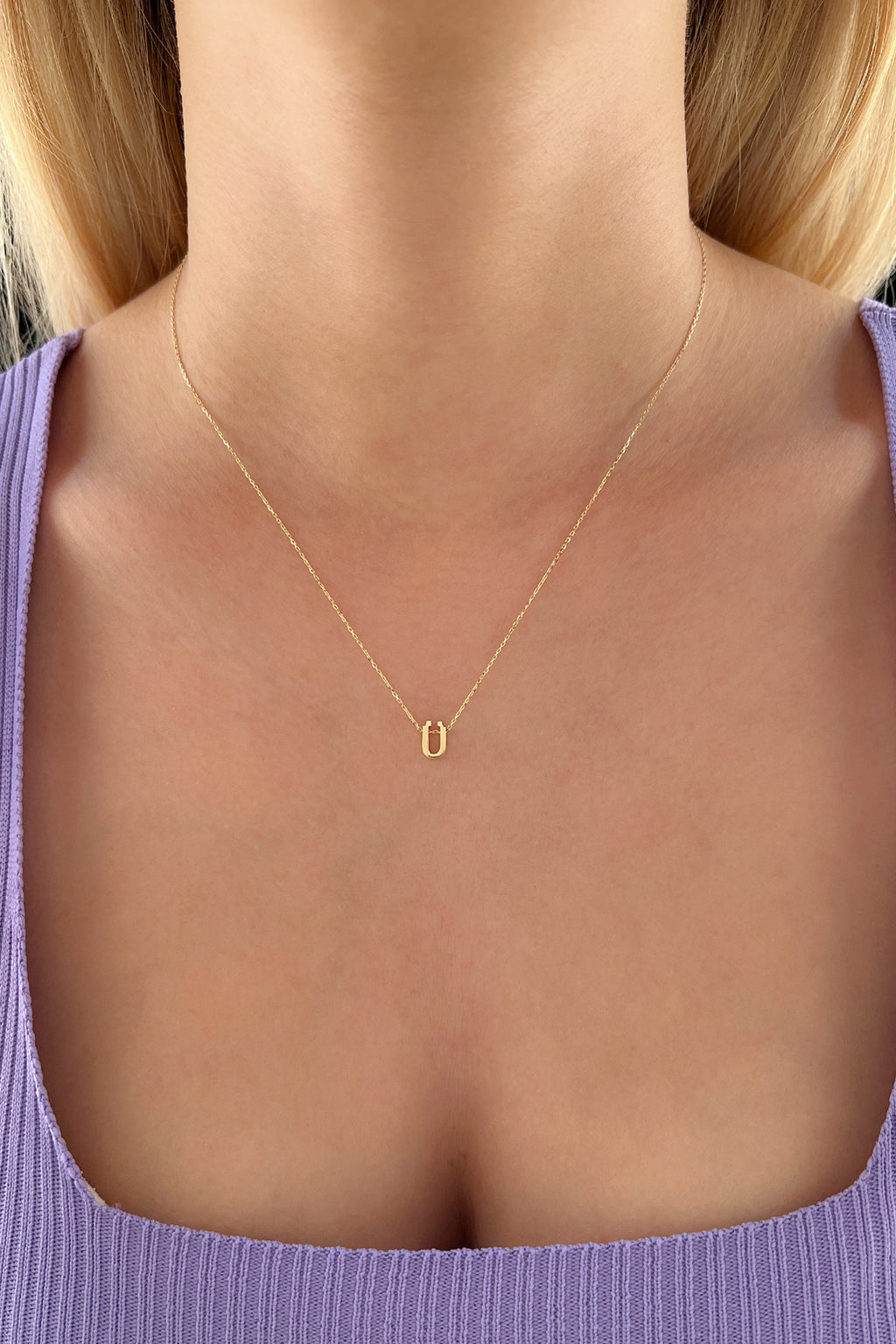 14ct Gold Ü Initial Necklace