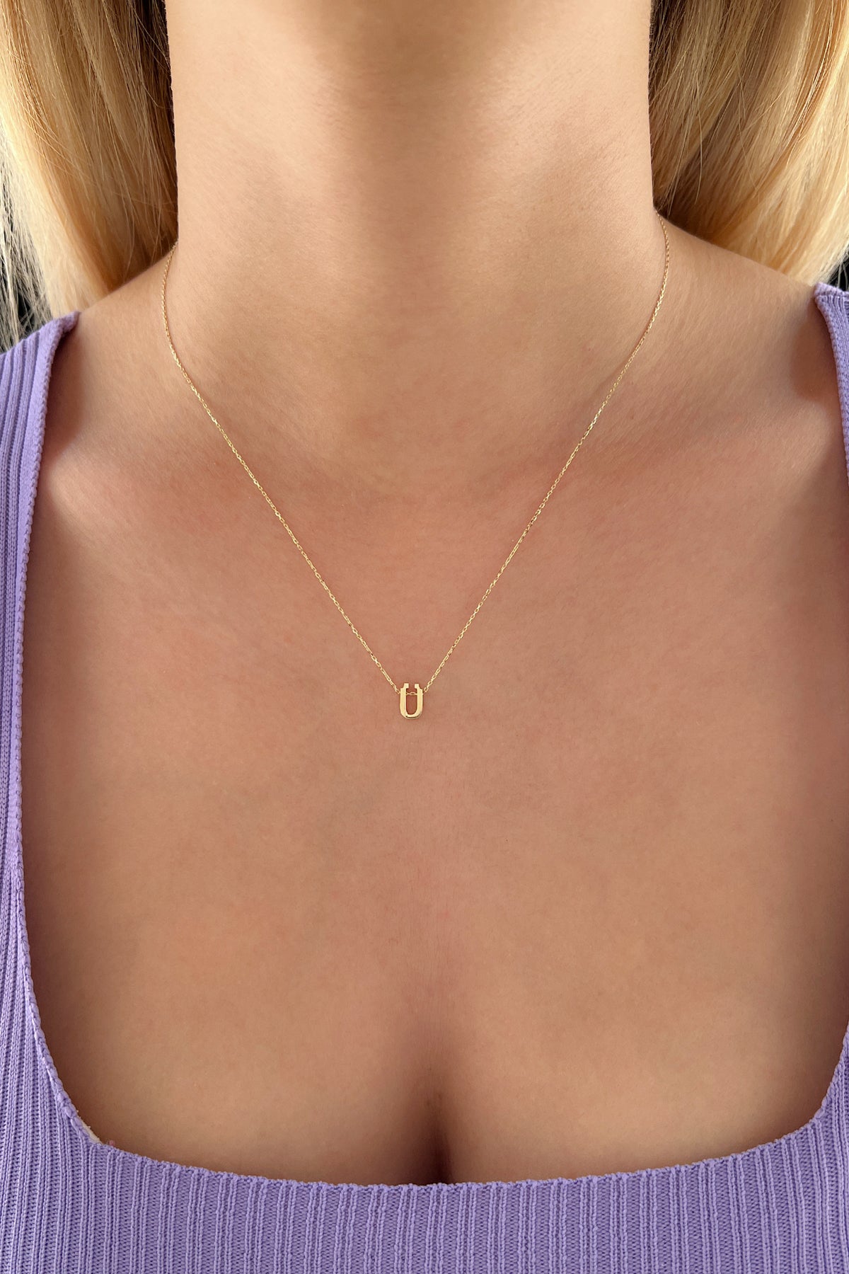 14ct Gold Ü Initial Necklace