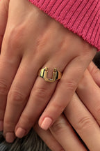 14ct Gold Ü Initial Ring