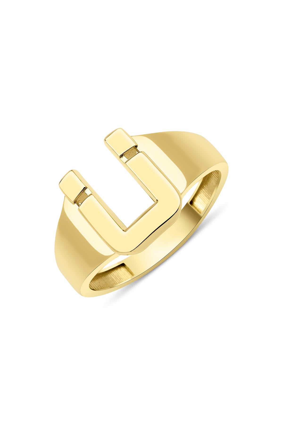 14ct Gold Ü Initial Ring