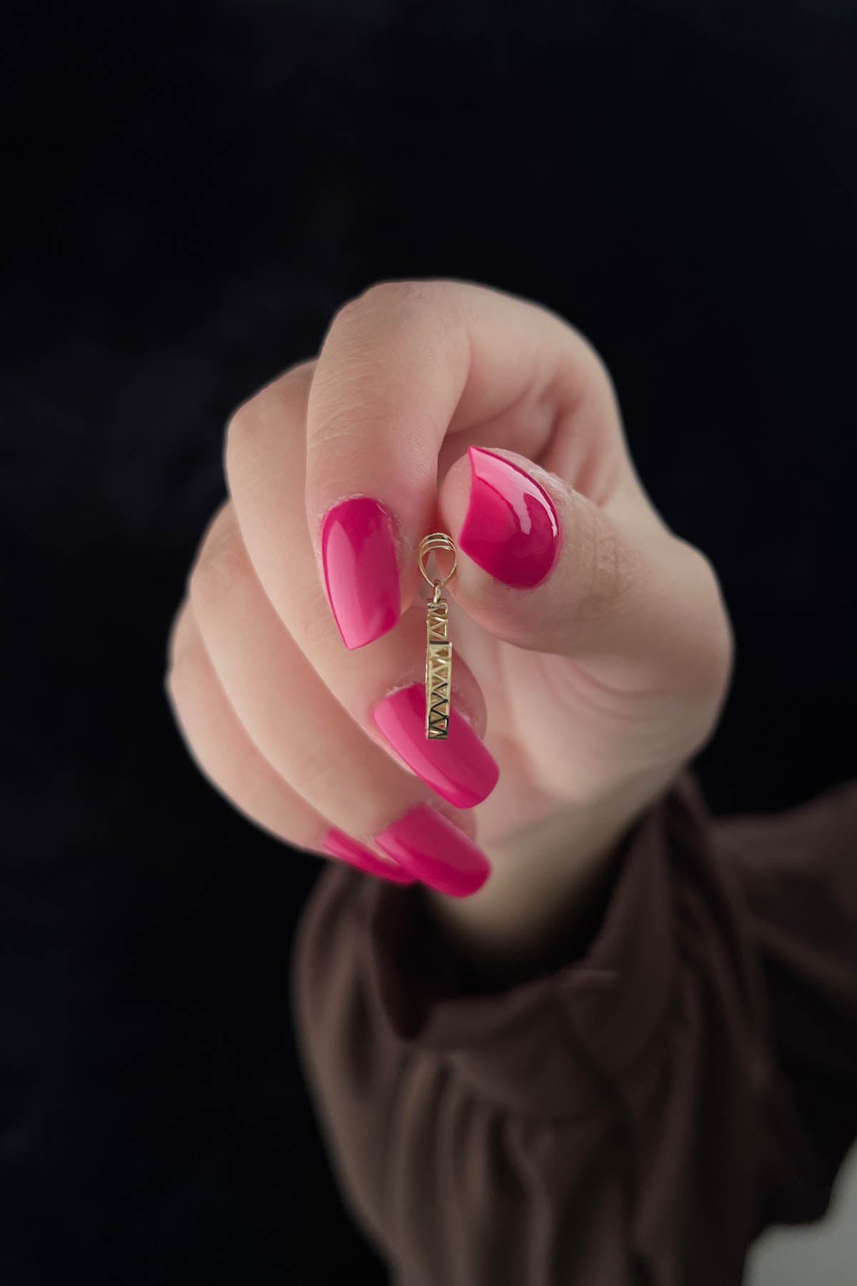 14ct Gold Ü Letter Mini Shine Pendant