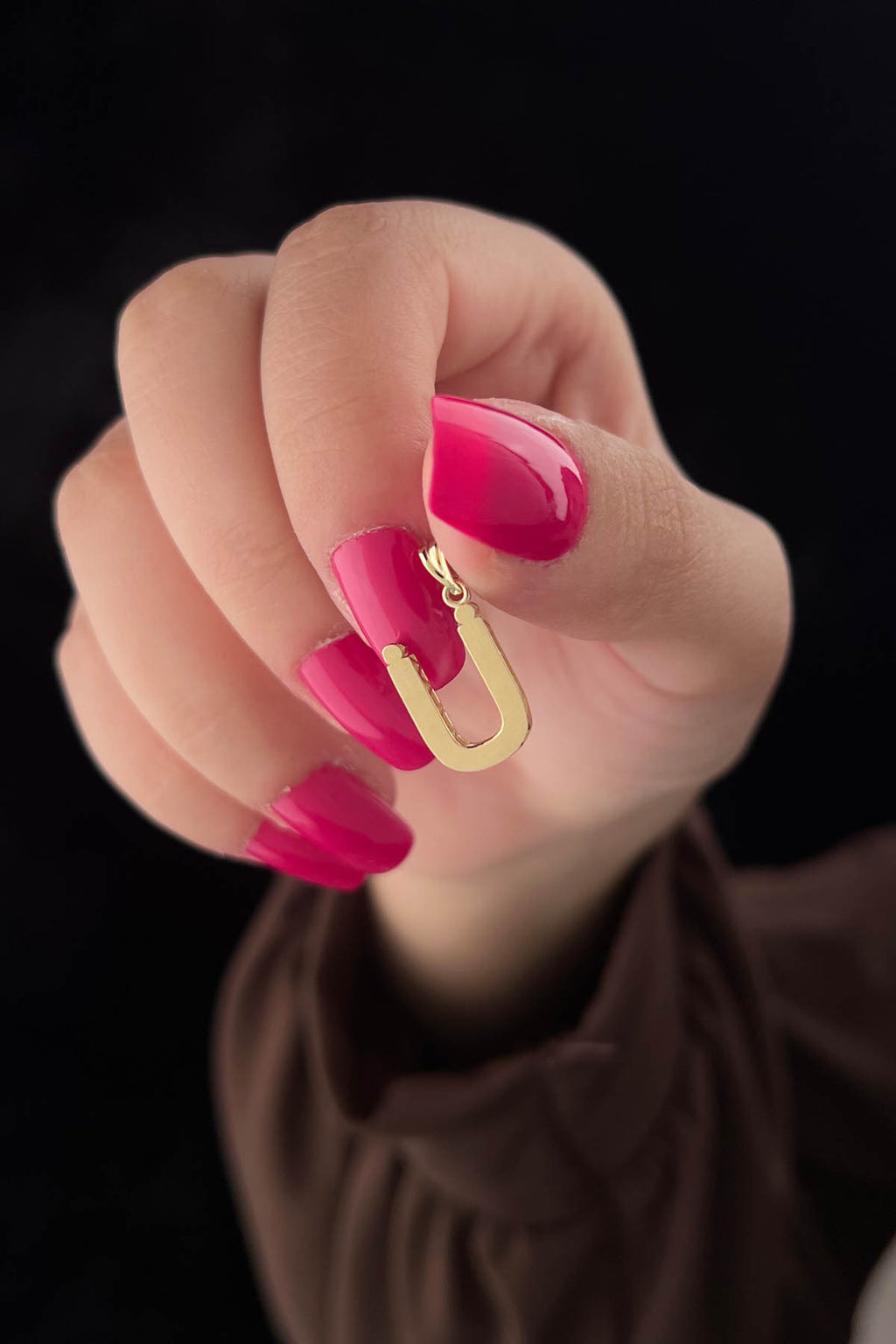 14ct Gold Ü Letter Mini Shine Pendant