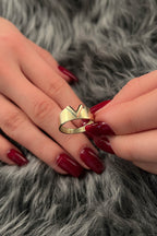 14ct Gold V Shaped Ring