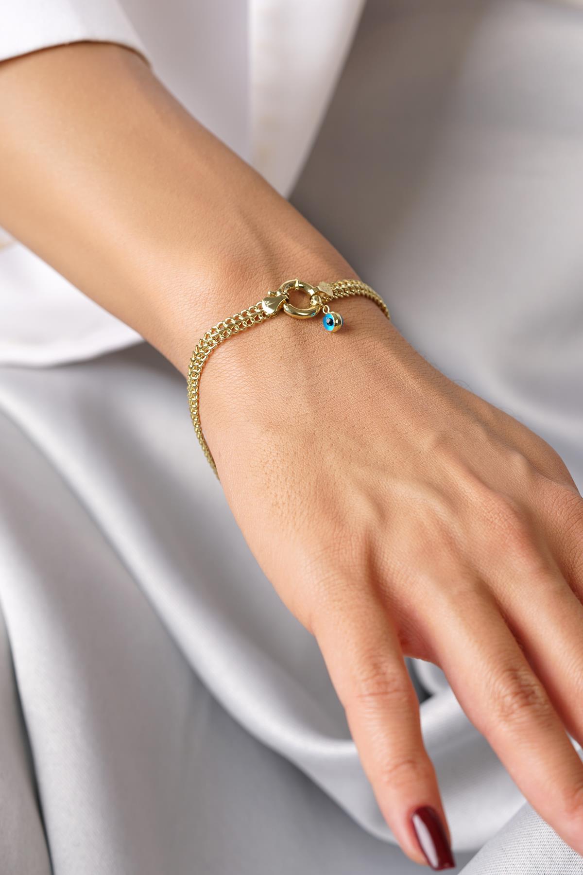 14ct Gold Vienna Double Curb Bracelet