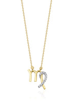 14ct Gold Virgo Zodiac Sign Necklace