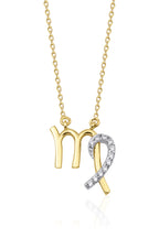 14ct Gold Virgo Zodiac Sign Necklace