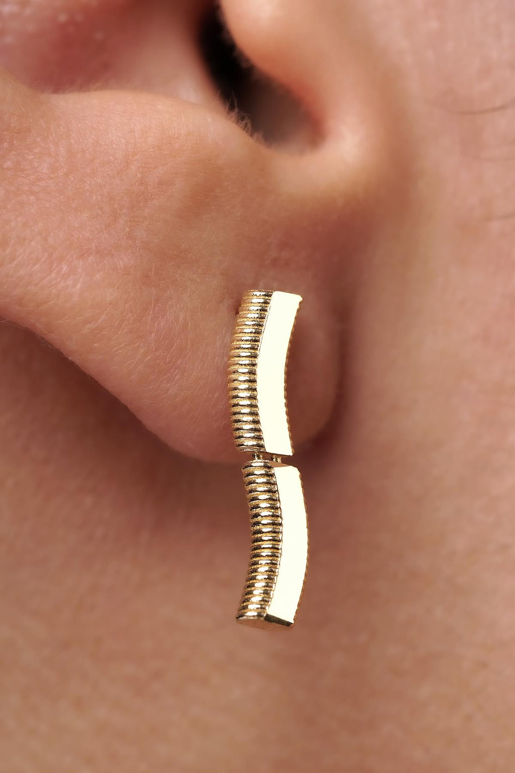 14ct Gold Wavy Ajda Earrings