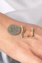 14ct Gold Wavy Ajda Earrings