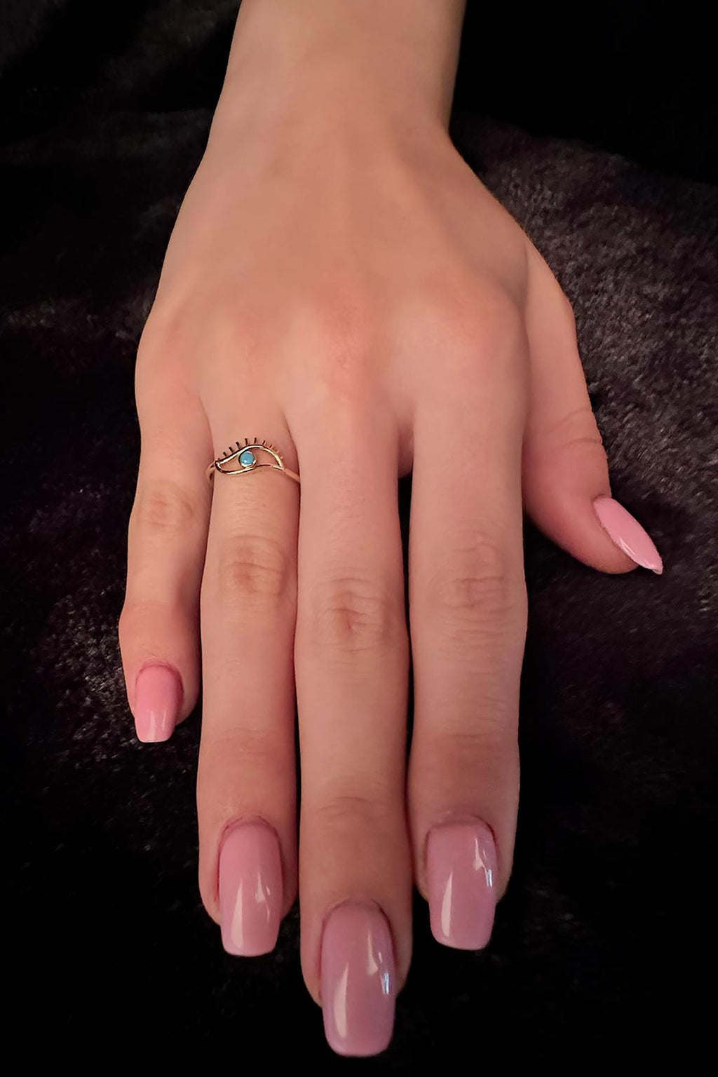 14ct Gold Wavy Evil Eye