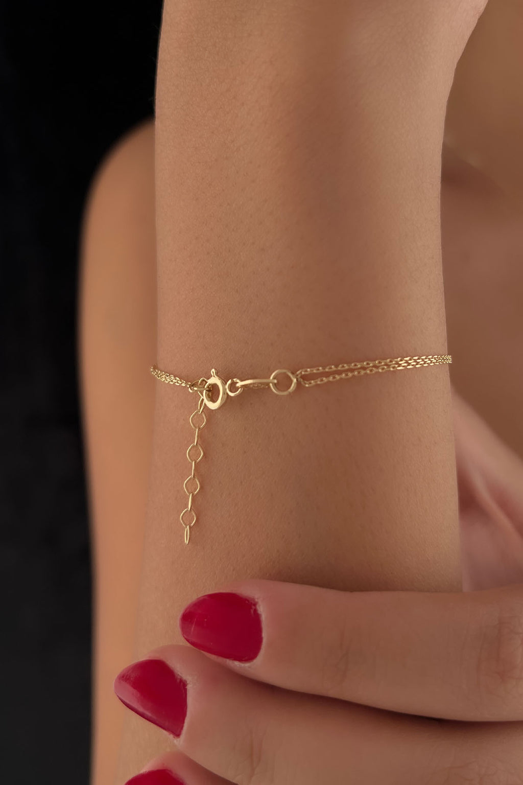 14ct Gold White Enamel Butterfly Bracelet