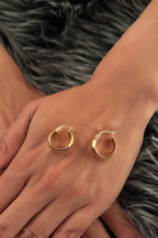 14ct Gold Wide Hoop Earrings