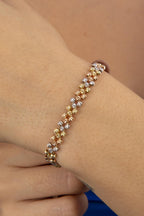 14ct Gold Woven Dorika Chain Bracelet